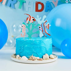 Fish & Coral Cake Topper Set 5pk. - Pretty Day