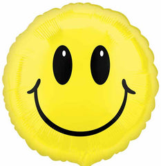 18" Yellow Foil Smiely Face Balloons - Pretty Day