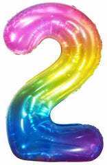 Jelly Rainbow Number 2 Jumbo Foil Balloon - Pretty Day