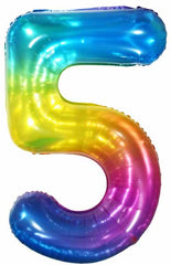 Jelly Rainbow Number 5 Jumbo Foil Balloon - Pretty Day
