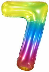 Jelly Rainbow Number 7 Jumbo Foil Balloon - Pretty Day