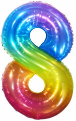 Jelly Rainbow Number 8 Jumbo Foil Balloon - Pretty Day