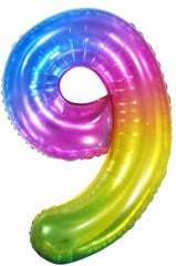 Jelly Rainbow Number 9 Jumbo Foil Balloon - Pretty Day