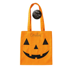 Jack-o-Lantern Canvas Trick or Treat Bag - Pretty Day