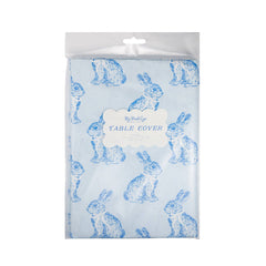 Easter Blue Bunny Toile Tablecover