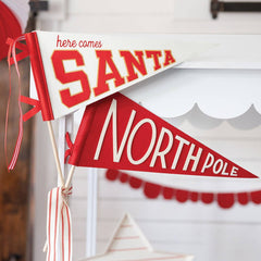 Santa Felt Pennant Flag - Pretty Day