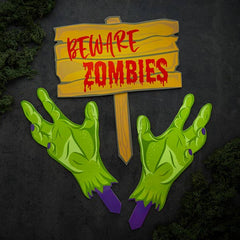Zombie Wooden Garden Signs 3 Pack - Pretty Day