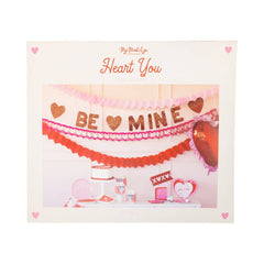 Valentine's Triple Heart Tissue Garland