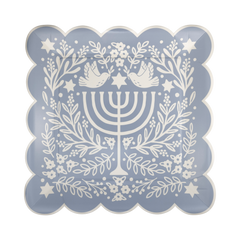 Floral Menorah Plates - 8pk - Pretty Day