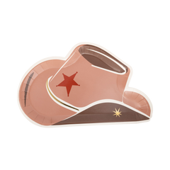 My Mind’s Eye - PLCTS40 - Cowboy Tan Hat Shaped Plate - Pretty Day