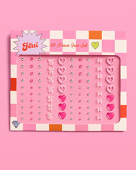 xo, Fetti - Bow + Heart Gem Set - 89 adhesive face gems, Festival, Bachelorette, Coquette - Pretty Day
