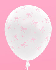 Pink Bow Latex Balloons Bundle 24pk. - Pretty Day