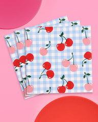 Cherry Gingham Napkins 25pk. - Pretty Day