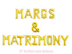 Margs & Matrimony Bachelorette Letter Banner - Pretty Day