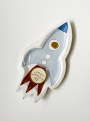 Mini Rocketship Dessert Plate 8pk. - Pretty Day