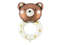 Teddy Bear Rattle Foil Balloon JN23 S0098 - Pretty Day