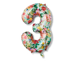 Garden Party Floral Numbered Jumbo Foil Balloon 3