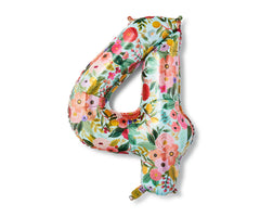 Garden Party Floral Numbered Jumbo Foil Balloon 4