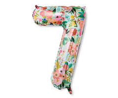 Garden Party Floral Numbered Jumbo Foil Balloon 7