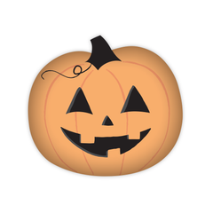 Orange Jack-O-Lantern Plates Small 8pk. - Pretty Day