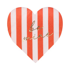 Striped Heart Cocktail Napkin 18pk. - Pretty Day