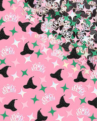 Pink Goes Good w. Green Witch Confetti - 200 pc confetti - Pretty Day
