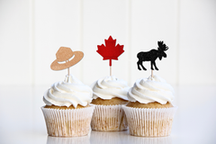 Canada Day Cupcake Toppers-12 pk - Pretty Day