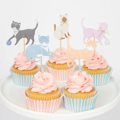 Cute Kittens Cat Cupcake Kit (x 24 toppers) - Pretty Day