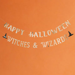 Happy Halloween Witches & Wizards Banner - Pretty Day