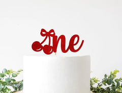 Cherry 1st Birthday Cake Topper - Pretty Day