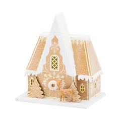 Gingerbread Chalet Christmas Village House - Pretty Day