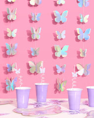 Iridescent Butterfly Garland Backdrop - Pretty Day