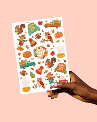 Friendsgiving Fall Temporary Tattoos - 46 designs