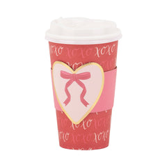 Heart with Bow Valentines To Go Cups 8pk. - Pretty Day