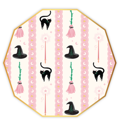 Bonjour Fête - WITCH HAT & BROOM LARGE PLATES - Pretty Day