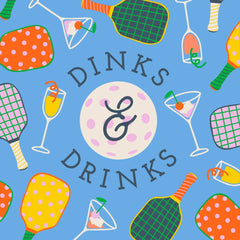Dinks and Drinks Pickleball Cocktail Napkin 20pk. - Pretty Day