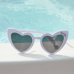 White Bride Heart Glasses