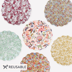 Meri Meri x Liberty Rustic Hues Reusable Plates Small 6pk.