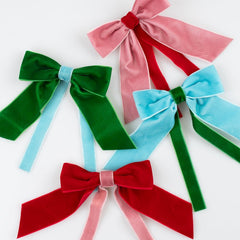 Decorative Velvet Christmas Bows 4pk.