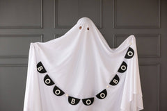 Halloween Boo Black Felt Bunting Banner - Pretty Day