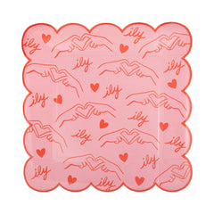 I Heart You Patterned Valentines Plate 8pk. - Pretty Day