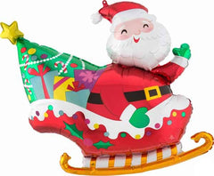Santa's Sleigh Jumbo Foil Balloon 30" - Pretty Day