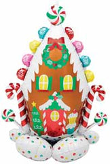 Air filled Free Standing Jumbo Gingerbread House Airloonz - Pretty Day