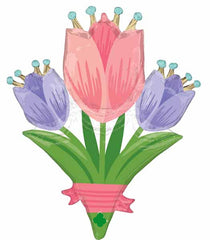 Spring Cheer Tulips Foil Balloon 38" - Pretty Day