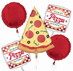 Pizza Party Balloon Bouquet - Pretty Day