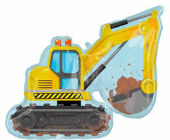 Construction Digger Jumbo Foil Balloon 28"