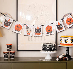 Vintage Characters Halloween Banner