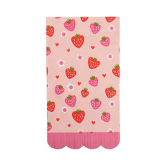 Berry Fringe Scallop Guest Napkin 24pk. - Pretty Day