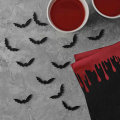 Black Wooden Bat Halloween Confetti-24pk. - Pretty Day