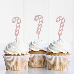 Candy Cane Cupcake Toppers - Pretty Day
